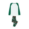 thumbnail image 4 of Elippeo Christmas Pajamas for Family Long Sleeve Santa Snowman Reindeer Print Tops + Pants Set Winter Sleepwear, 4 of 10