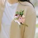 thumbnail image 3 of Ramillete para mujer y hombre mayimx ramo de boda flores artificiales Rosado Ramilletes de muñeca, 3 of 7