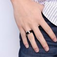 thumbnail image 3 of 8mm Men Black Tungsten Carbide Wedding Band Engagement Ring, 3 of 5