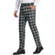 thumbnail image 4 of Pantalones de cuadros ligeros de ajuste regular para hombres de negocios Inspire Chic 30 Negro, 4 of 7