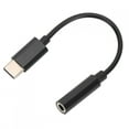 thumbnail image 3 of Cable adaptador USB-C tipo C a conector auxiliar de audio de 3,5 mm para auriculares, color negro, 3 of 13
