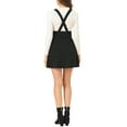 thumbnail image 3 of INSPIRE CHIC Women's Skirt Casual Adjustable Strap Button Front Suspender Mini Skirt L Black, 3 of 7