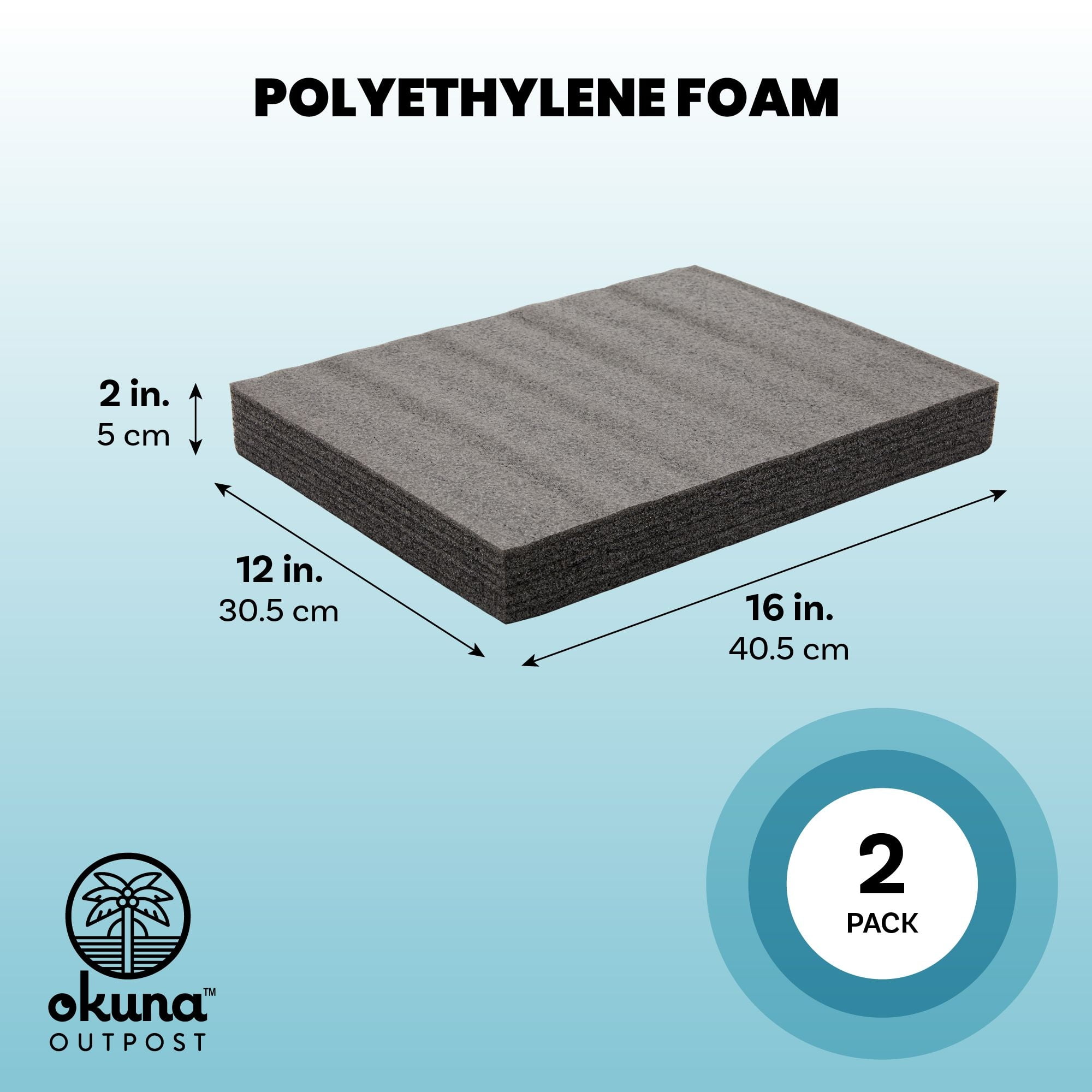 2PCS Polyethylene Foam 16X12x2inch Polyethylene Foam For Crafts