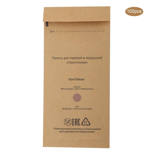 Bolsa de desinfección, bolsa de esterilización de cosméticos de esterilización desechable de 100 piezas, bolsa de esterilización para herramientas de uñas, integración perfecta
