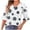 #084-White, variant on Cutuoiiu Women's Casual Fashion Graphic V-neck Tshirt Ruffle 3/4 Sleeve Summer Loose Tops Gifts