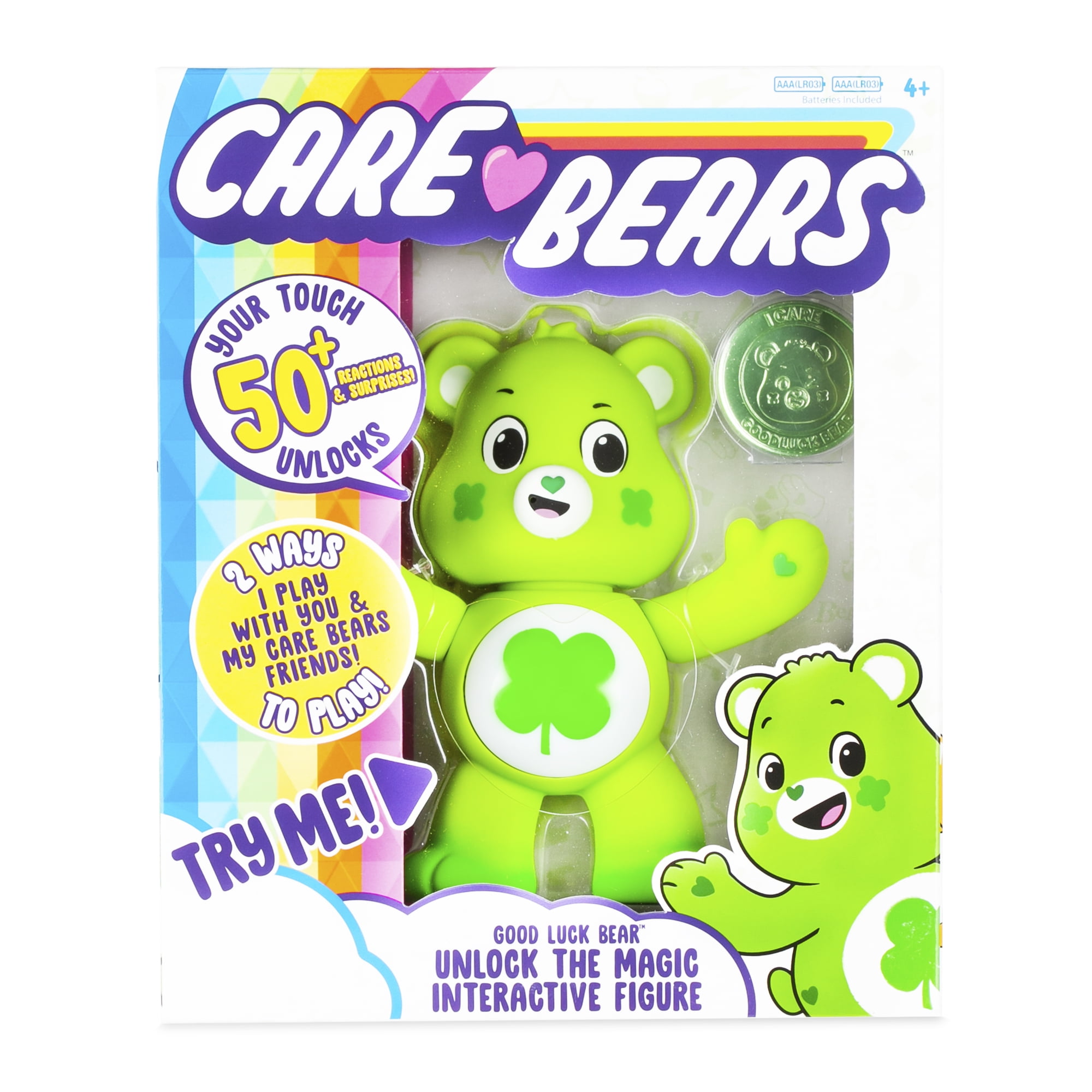 Standing With One Hand Up Care Bears Wish Bear 2.5" Figure 