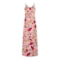 thumbnail image 5 of CEHVOM Robes d'Été pour Femmes Décontractées Boho Imprimées à Bretelles Anneau Plage Longue Robe Maxi avec Poches, 5 of 5