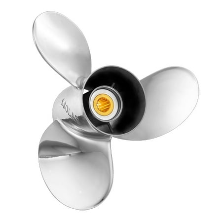 UPC: 0824375012617 | Solas 2441-138-13 Titan 3 Stainless Steel 3-Blade Johnson-Evinrude Propeller