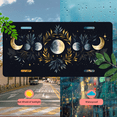 thumbnail image 5 of 1 Pcs License Plate Covers & Frames, Moon Phases and Botanical Design For Decorative Front, Waterproof For Decoration Aluminum License Plate Covers & Frames Cover For Men Women, 12" X 6", 5 of 7