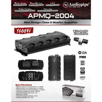 Audiopipe 1600W Full Range 4 Ch Class-D Mini Car Audio Amplifier APMQ-2004