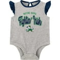 thumbnail image 2 of Girls Newborn Heather Gray Notre Dame Fighting Irish All Dolled Up Bodysuit, Skirt & Bootie Set, 2 of 6