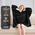 thumbnail image 6 of Heated Hoodie Blanket, Wearable Electric Blanket with 3 Heat Settings, Cordless Portable Flannel Hooded Blanket for Men Women, 6 of 7