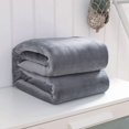 thumbnail image 1 of Solid Color Blanket Throw Blanket King Size Winter Fleece Plaid Blanket for Home * 3, 1 of 4