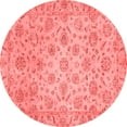 thumbnail image 1 of Ahgly Company Indoor Round Abstract Red Modern Area Rugs, 8' Round, 1 of 4