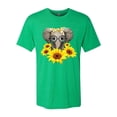 thumbnail image 2 of Wild Bobby, Elephant Sunflower Cute Love Animal Lover Mens Premium Tri Blend T-Shirt, Envy, Small, 2 of 3