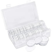 Set of 58, Coin Capsules (46mm) with Foam Gasket, SourceTon Coin Holder Storage Container with Storage Organizer Box