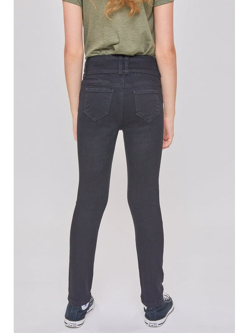 YMI Jeans Girls 3 Button Essential Skinny Jeans With Faux