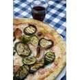 thumbnail image 2 of Kaveney, Wendy 13x18 Gold Ornate Wood Framed with Double Matting Museum Art Print Titled - Italy, Venice Vegetarian pizza and wine, 2 of 4