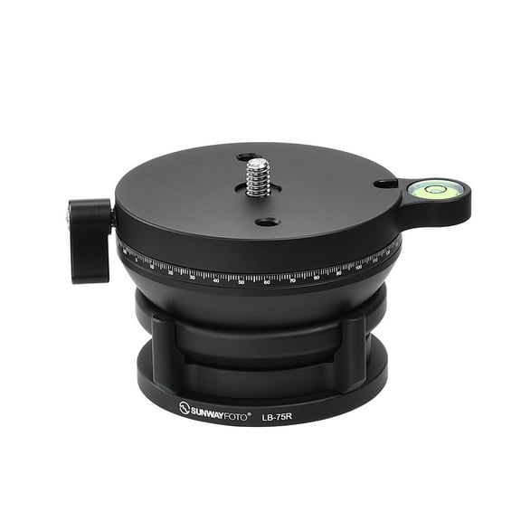 SUNWAYFOTO LB-75R 360 Panoramic Leveling Base Tripod Head 33 lbs (15kg) Load Capacity