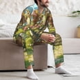 thumbnail image 7 of Yiaed Cute Mushroom Town A Print Men’s Pajamas Set - Long Sleeve Button Down Sleep Shirt and Pajama Bottoms Sleepwear Set Mens Pjs Sets Men's Pajama Bottoms-Medium, 7 of 7