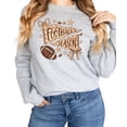 thumbnail image 6 of Football Season Sweatshirt Women Coquette Bow Pennant Game Day Crewneck, Gray Sweatshirt, XL, 6 of 8