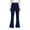 Blue, variant on Girls Boys Unisex Pants High Rise Elastic Waist Bell Bottom Flare Pants Casual Comfy Lightweight Pants