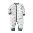 thumbnail image 1 of TZEWGL Long Sleeve Solid Color Playsuit For Toddler Jumpsuit For Kid Summer Holiday size 6-12M, 1 of 2
