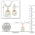 thumbnail image 5 of Dazzlingrock Collection Round 8mm Cultured Freshwater Pearl & White Diamond Solitaire Pendant with 18 inch Silver Chain for Women in 10K Rose Gold (White Diamond 0.03 ctw, Color I-J, Clarity I2-I3), 5 of 6