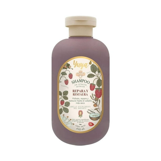 Shampoo Yuya Republic Cosmetics repara y restaura argán y pantenol frutos rojos 450 ml
