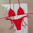 thumbnail image 6 of Dresfit Women's Minimalist One Piece Swimsuit - Soft Fabric Casual Swimwear Red M, 6 of 7