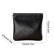 Taotanxi Leather Genuine Leather Squeeze Coin Purse, Coin Pouch Change Holder For Men/Woman Size 4 X 5