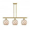 thumbnail image 1 of Innovations 516-3I-SG-G121-8RB-LED Farmhouse Rope 3 Light Island Light part of the Ballston Collection, Satin Gold, 1 of 1