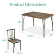 thumbnail image 7 of Best Choice Products 5-Piece Indoor Modern Metal Wood Rectangular Dining Table Furniture Set w/ 4 Chairs - Drift Brown, 7 of 7
