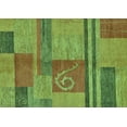 thumbnail image 1 of Ahgly Company Indoor Rectangle Abstract Turquoise Blue Modern Area Rugs, 2' x 5', 1 of 4