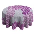 thumbnail image 4 of Purple Floral and Petal Pattern Round Tablecloth 60"x60",Wrinkle Wipeable Table Cloth for Kitchen Dining Room Picnic Patio Party, 4 of 6