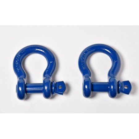

2x 1 Blue D Ring Bow Shackle Screw Pin Clevis Rigging Towing WLL 8.5Ton 18500lb