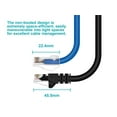 thumbnail image 5 of Monoprice Cat6A Patch Cable - 7 Feet - Blue | 26AWG, 10G, Bare Copper conductor, Gold Plated Copper Connector, RJ45, Non-booted Ethernet Cable, 5 of 6