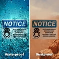 thumbnail image 4 of (2 Pack) Dust Mask Should Be Worn When Sign With Symbol OSHA Notice Sign 18 Inch X 12 Inch Vinyl Label Decal Sticker Weather Resistant, UV Protected for Workplace, Business, and, 4 of 6