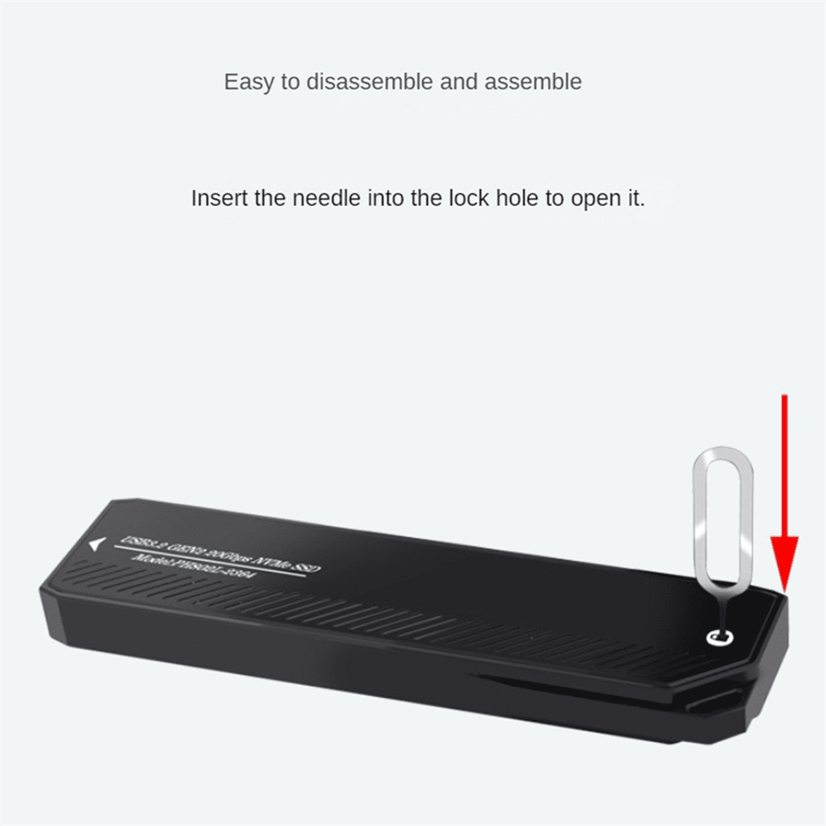 M.2 NVMe SSD Enclosure 20Gbps USB 3.0 Type C PCIe External Case USB3 M2 Storage Box Cover Solid State Hard Drive Disk,A,Black