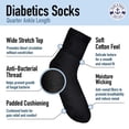 thumbnail image 2 of Women's Quarter Ankle Socks, Cotton, Ankle Sock, Donation Homeless, Lightweight Bulk (12 Pairs Women's Black), 2 of 3