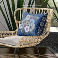 thumbnail image 2 of Amrita Sen Flowers Throw Pillow in Blue Gray 18x18, 2 of 5