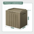 thumbnail image 6 of PRZL 30 Gallon Small Deck Box Outdoor Waterproof Resin Storage Box Lockable Storage Container Outside Package Delivery Box (Beige), 6 of 17