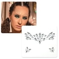 thumbnail image 4 of Unique Bargains Elegant Face Rhinestone Stickers for Concert and Halloween Events White, 4 of 5