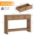 thumbnail image 4 of ROGALIS Console Table with Drawers, 47 Inch Narrow Entryway Table with Open Storage Shelves for Living Room, 4 of 6
