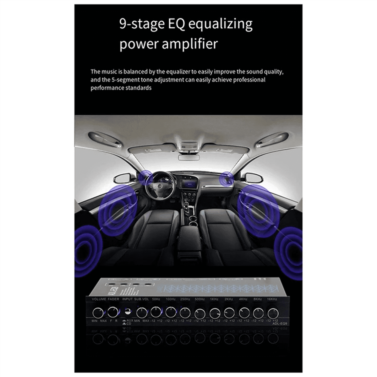 Auto Cube Graphic Equalizer 9 Band Audio Fürs Auto Produktbild-Vorschau 7