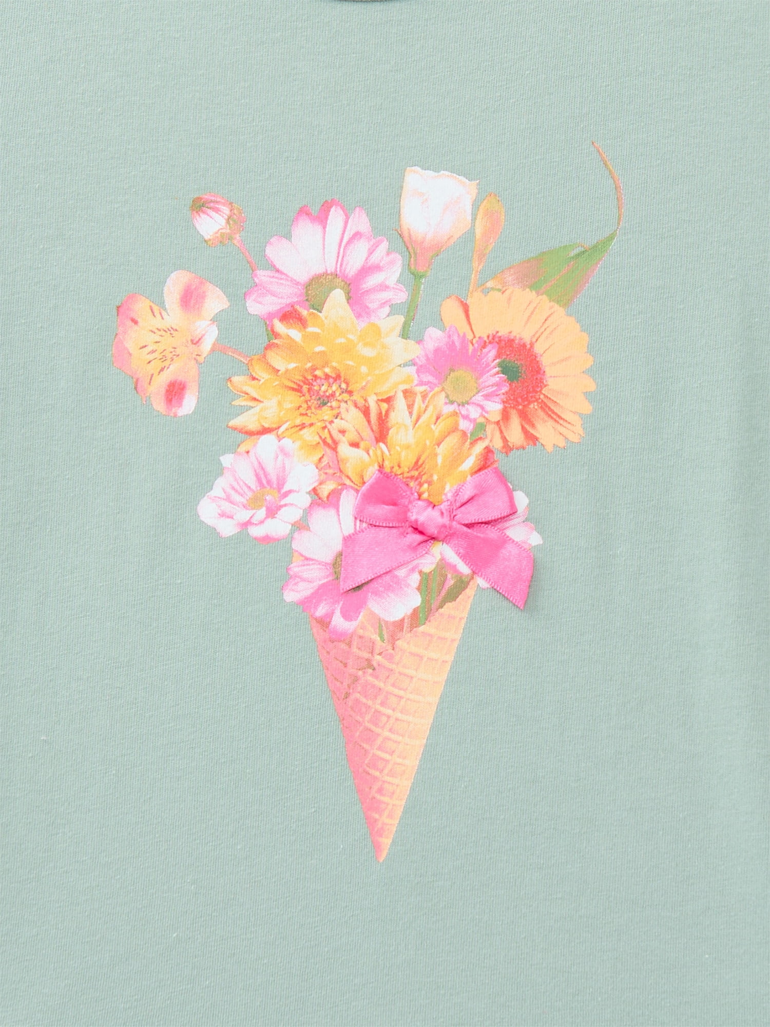 Wonder Nation Girls Embellished Graphic Tee with Short Sleeves, Sizes 4-18 & Plus