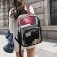 thumbnail image 6 of PVC Transparent Backpacks Clear Backpack for Travel and Outings Pink Heart-shaped Cloud, 6 of 7