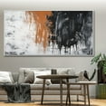thumbnail image 4 of Original large abstract large canvas painting, black and white contemporary art, modern home decor ideas,(71*142cm)28*56 Inches,Unstretched,Frameless, 4 of 4