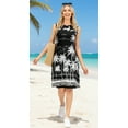thumbnail image 4 of HAPPY BAY Women's Beachwear Swimsuit Coverups Summer Swim Beach Dress Cover ups for Swimwear Women Loose Bathing Suit 0-2 Black, Palm Tree, 4 of 5