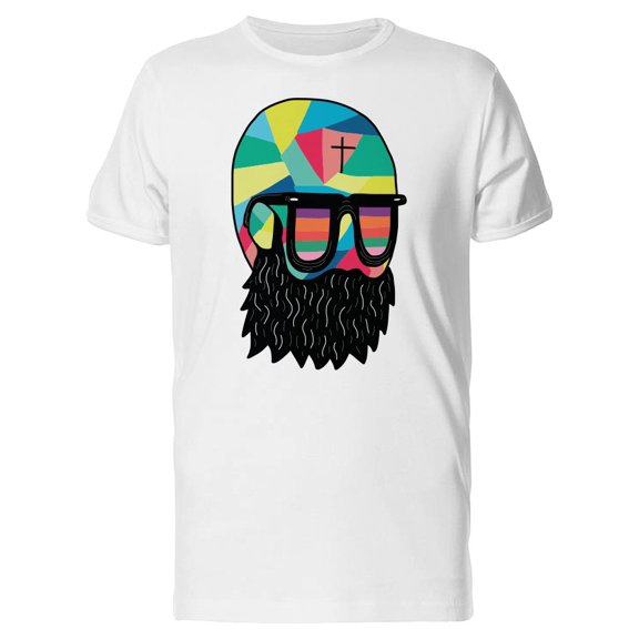Colorful Abstract Hipster Man Tee Men's -Image by Shutterstock